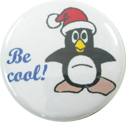 Be cool badge penguin